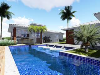 Projeto Residencial, XAVIER + FRÓES ARQUITETURA XAVIER + FRÓES ARQUITETURA Houses اینٹوں