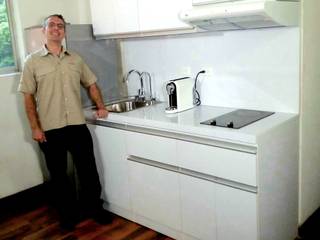 Cocina Minimalista Moderna, Grupo Creativo DF, C.A. Grupo Creativo DF, C.A. Minimalist kitchen MDF White