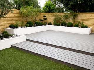 Small, low maintenance garden Yorkshire Gardens Jardines de estilo minimalista Compuestos de madera y plástico eco deck,simple garden,artificial lawn