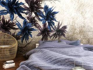 Valorizzare le pareti con la carta da parati, Architetto Luigia Pace Architetto Luigia Pace Modern Bedroom Paper Blue
