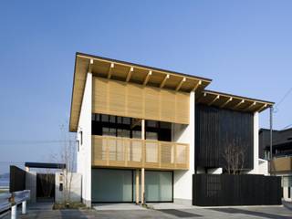 umaki house, 髙岡建築研究室 髙岡建築研究室 Azjatyckie domy Drewno O efekcie drewna