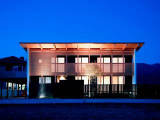 minamikata house, 髙岡建築研究室 髙岡建築研究室 Case in stile asiatico Legno Effetto legno