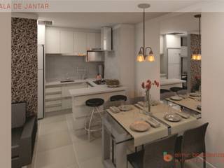 Apartamento VN, Elmir Bortolanza Arquitetura Elmir Bortolanza Arquitetura Salas de jantar modernas