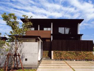 hukui-takahama house, 髙岡建築研究室 髙岡建築研究室 Case in stile asiatico Legno Effetto legno