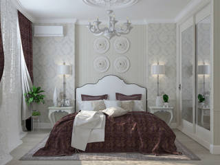 Спальня "Refinement", Студия дизайна Дарьи Одарюк Студия дизайна Дарьи Одарюк Classic style bedroom