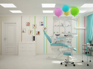 Кабинет стоматолога, Студия дизайна Дарьи Одарюк Студия дизайна Дарьи Одарюк Study/office