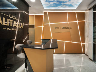 Casa Alitalia Lounges, Studio Marco Piva Studio Marco Piva Ingresso, Corridoio & Scale in stile moderno Ambra/Oro