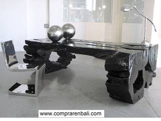 mesa de escritorio , comprar en bali comprar en bali Eclectic style study/office Solid Wood Black