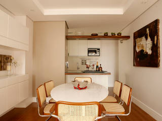 Apartamento Pinheiros, Nice De Cara Arquitetura Nice De Cara Arquitetura غرفة السفرة