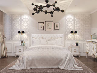 Спальня "Seta", Студия дизайна Дарьи Одарюк Студия дизайна Дарьи Одарюк Classic style bedroom