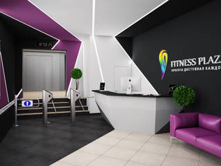 Визуализации вестибюля для FitnessPlaza_01, Alyona Musina Alyona Musina Commercial spaces