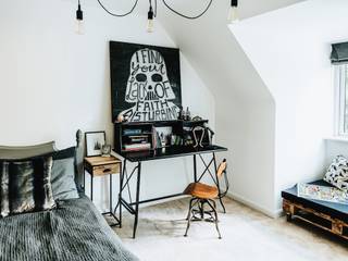 Industrial Desk Katie Malik Design Studio Chambre industrielle Industrial Desk