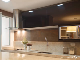 Apartamento N | H, Only Design de Interiores Only Design de Interiores Modern kitchen Black