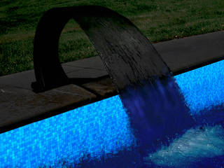 Photoluminescent Swimmingpool, Lucedentro s.r.l. Lucedentro s.r.l. Piletas modernas: Ideas, imágenes y decoración Vidrio