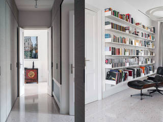 Via Cernuschi - Milan, Fabio Azzolina Architetto Fabio Azzolina Architetto Classic style corridor, hallway and stairs