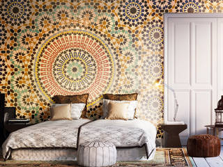 Oriental Mosaic Pixers Koloniale slaapkamers moroccan,mosaic,tiles,wall mural,wallpaper