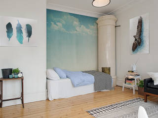 Blue skies Pixers Habitaciones de estilo escandinavo sky,skylights,clouds,blue,wall mural,wallpaper