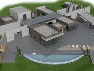 VILLA GURSOY, ARTIBODRUM MİMARLIK MÜH.İNŞ.TAAH.TİC.LTD.ŞTİ ARTIBODRUM MİMARLIK MÜH.İNŞ.TAAH.TİC.LTD.ŞTİ Casas modernas Concreto