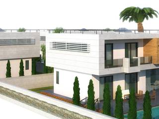 İKİZLER-ÇEŞME, ARTIBODRUM MİMARLIK MÜH.İNŞ.TAAH.TİC.LTD.ŞTİ ARTIBODRUM MİMARLIK MÜH.İNŞ.TAAH.TİC.LTD.ŞTİ Casas modernas Mármore