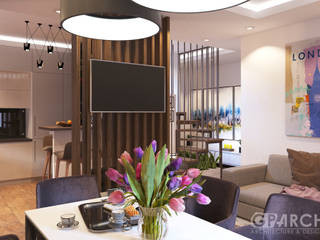 Дизайн интерьера частного дома под Киевом, GP-ARCH GP-ARCH Phòng khách phong cách chiết trung