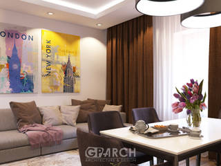 Дизайн интерьера частного дома под Киевом, GP-ARCH GP-ARCH Phòng khách phong cách chiết trung