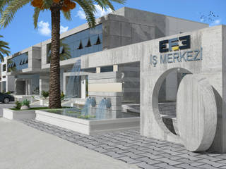 EFE İŞ MERKEZİ-BODRUM, ARTIBODRUM MİMARLIK MÜH.İNŞ.TAAH.TİC.LTD.ŞTİ ARTIBODRUM MİMARLIK MÜH.İNŞ.TAAH.TİC.LTD.ŞTİ Commercial spaces Đá hoa