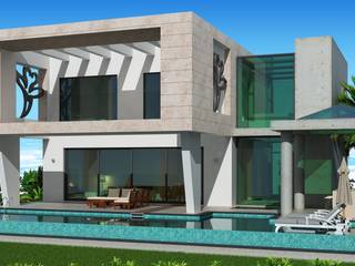 VILLA ÖZTEMİR, ARTIBODRUM MİMARLIK MÜH.İNŞ.TAAH.TİC.LTD.ŞTİ ARTIBODRUM MİMARLIK MÜH.İNŞ.TAAH.TİC.LTD.ŞTİ Casas modernas Mármore