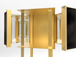 Vitrine "Cubique", Lux'Ellence Lux'Ellence Modern corridor, hallway & stairs