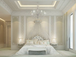 Bedroom Design in Soft and Restful Scheme, IONS DESIGN IONS DESIGN Minimalistische Schlafzimmer Marmor Beige