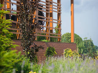 Ogród z pergolą na tarasie, Pracownia Projektowa Architektury Krajobrazu Januszówka Pracownia Projektowa Architektury Krajobrazu Januszówka Modern garden