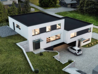 Wizualizacje domów na sprzedaż - Norwegia, Fjerdingby, MFA Studio Sp z o.o. MFA Studio Sp z o.o.
