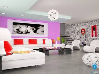 Soggiorno "PoP", blucactus design Studio blucactus design Studio Modern Living Room