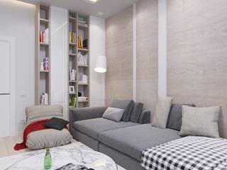 2ка в Москве для молодой семьи , Ivantsov design studio Ivantsov design studio Living room