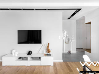 salon w bielach, WMA Design WMA Design Ruang Keluarga Modern