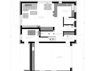 Projekt domu jednorodzinnego, MFA Studio Sp z o.o. MFA Studio Sp z o.o. 모던스타일 벽지 & 바닥