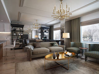 Green Gray, KAPRANDESIGN KAPRANDESIGN Eclectic style living room Marble