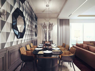 D&N, KAPRANDESIGN KAPRANDESIGN Eclectic style dining room Wood Wood effect