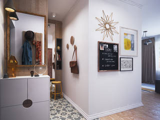 Corridor Polygon arch&des Scandinavian style corridor, hallway& stairs