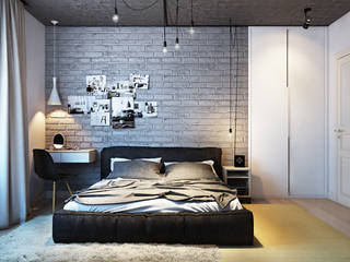 Loft apartment, Polygon arch&des Polygon arch&des Minimalist bedroom