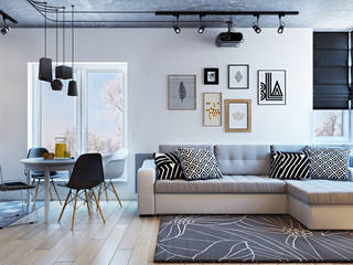 Loft apartment, Polygon arch&des Polygon arch&des Minimalist living room