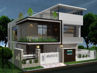 A modern home with Artistic twist KREATIVE HOUSE Modern houses Iron/Steel