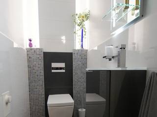 Gäste-WC, Bad&Design Rußin&Raddei Bad&Design Rußin&Raddei Modern Banyo Mozaik