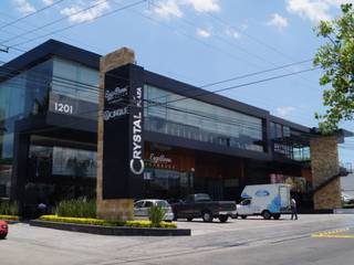 Plaza Crystal Blvd. Campestre, Studio Glass Studio Glass Nowoczesne domy Aluminium/Cynk