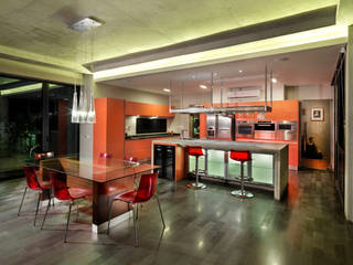 Kitchen and Dining MJ Kanny Architect Modern dining room