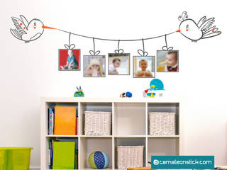 I portafoto wall stickers, per decorare la cameretta con le foto dei tuoi bambini, Camaleon Camaleon Minimalist nursery/kids room