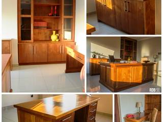 Mr & Mrs Dashe, Ergo Designer Kitchens & Cabinetry Ergo Designer Kitchens & Cabinetry مكتب عمل أو دراسة خشب Wood effect