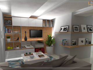 Projeto de Interior para o apartamento C|L, Humanize Arquitetura Humanize Arquitetura Phòng giải trí phong cách hiện đại