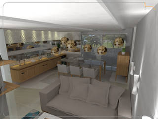 Projeto de Interior para o apartamento C|L, Humanize Arquitetura Humanize Arquitetura Modern Dining Room