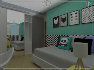 Projeto de Interior para o apartamento C|L, Humanize Arquitetura Humanize Arquitetura Phòng ngủ phong cách hiện đại