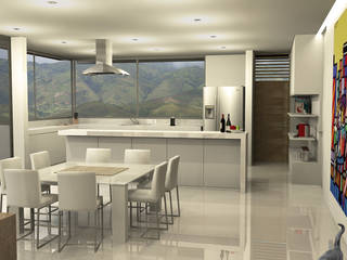 Casa Dapa LM, COLECTIVO CREATIVO COLECTIVO CREATIVO Modern dining room White